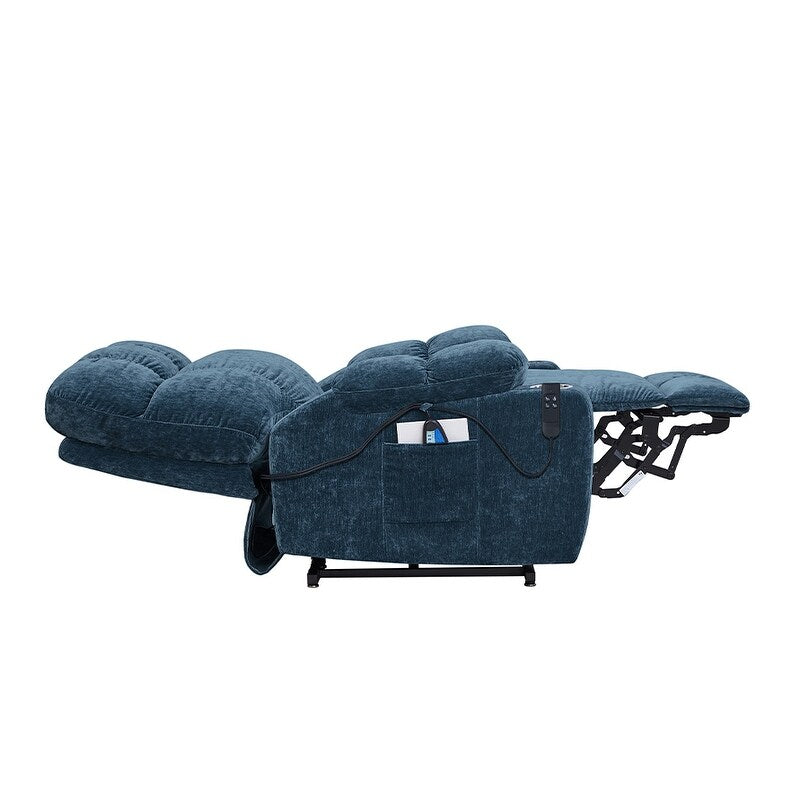 Fauteuil inclinable à double moteur OKIN pour personnes âgées avec chauffage, massage, inclinaison à 180° et dossier/repose-pieds réglable