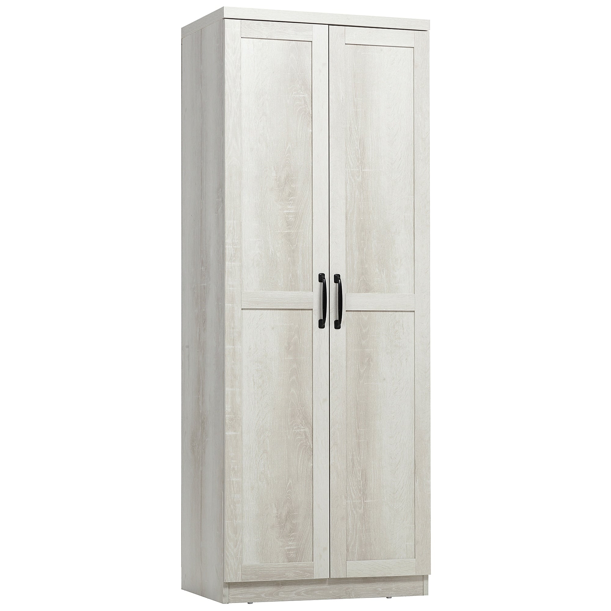 HOMCOM 63 Garde-manger de cuisine à 2 portes, meuble de rangement indépendant avec étagères à 5 niveaux et 2 étagères réglables pour salle à manger