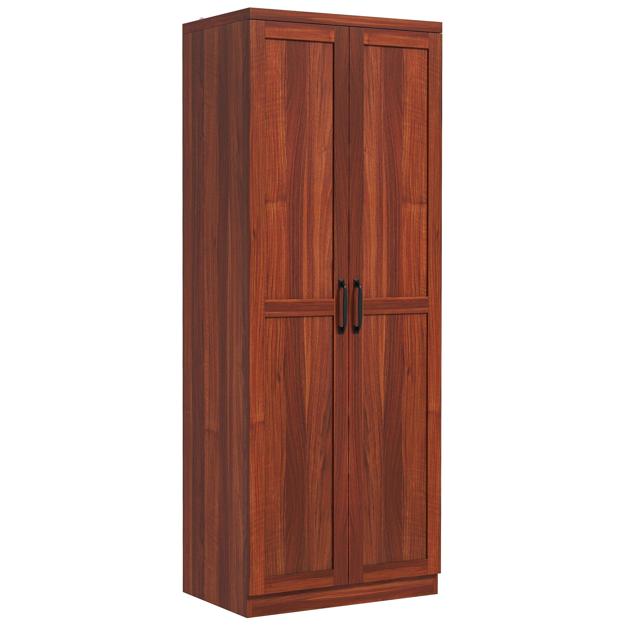 HOMCOM 63 Garde-manger de cuisine à 2 portes, meuble de rangement indépendant avec étagères à 5 niveaux et 2 étagères réglables pour salle à manger