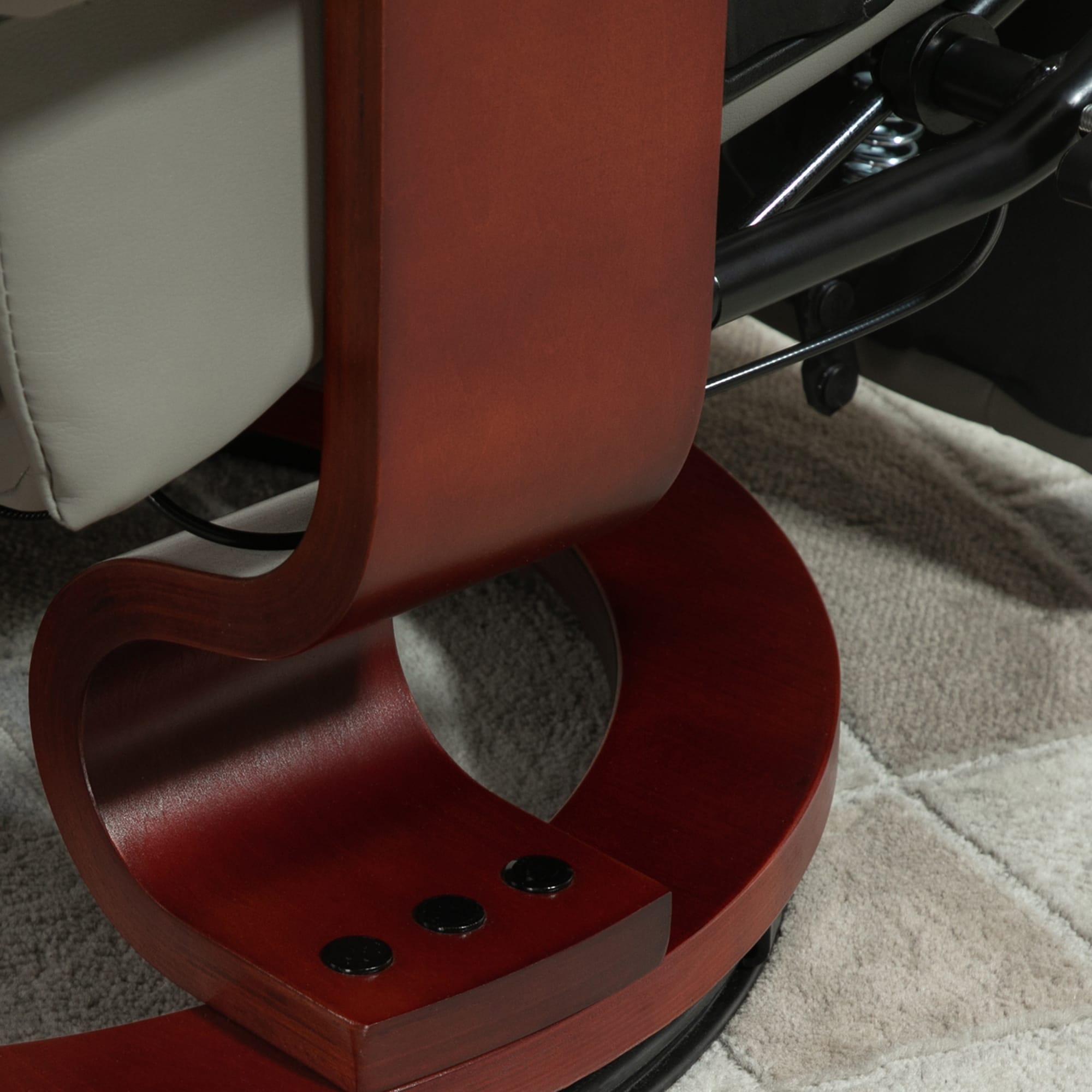 Fauteuil inclinable pivotant manuel réglable en similicuir HomCom avec repose-pieds confortable et relaxant