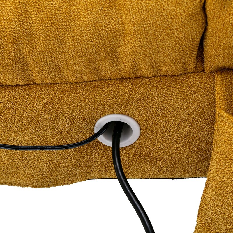 Fauteuil de massage inclinable en lin Intérieur avec télécommande, fauteuil de massage électrique ergonomique, 5 modes