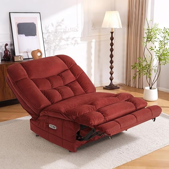 Fauteuil inclinable à bascule électrique surdimensionné MCombo à double moteur, sans accoudoirs, idéal pour le salon, tissu PR607