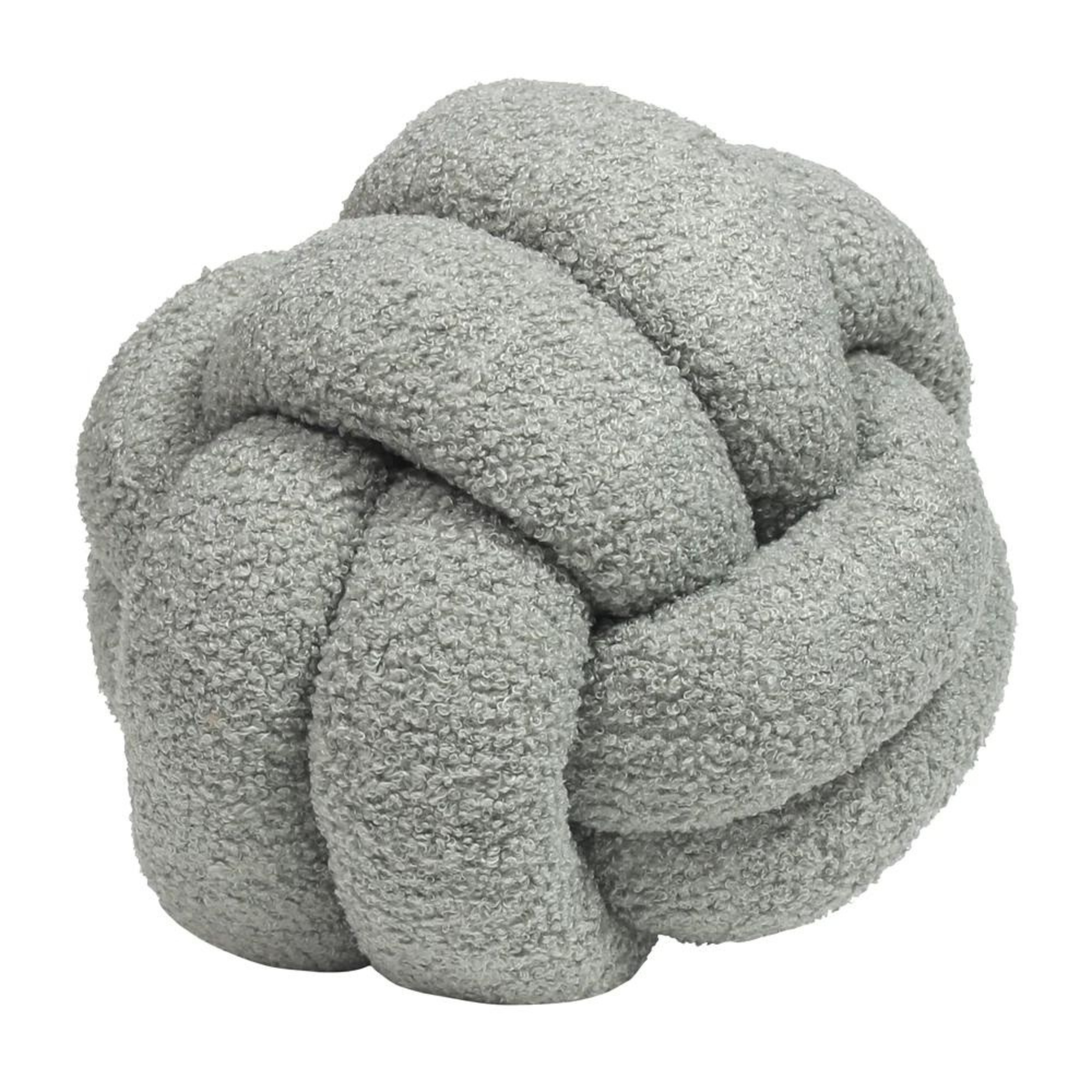 Coussin polaire Boucle Knot argenté