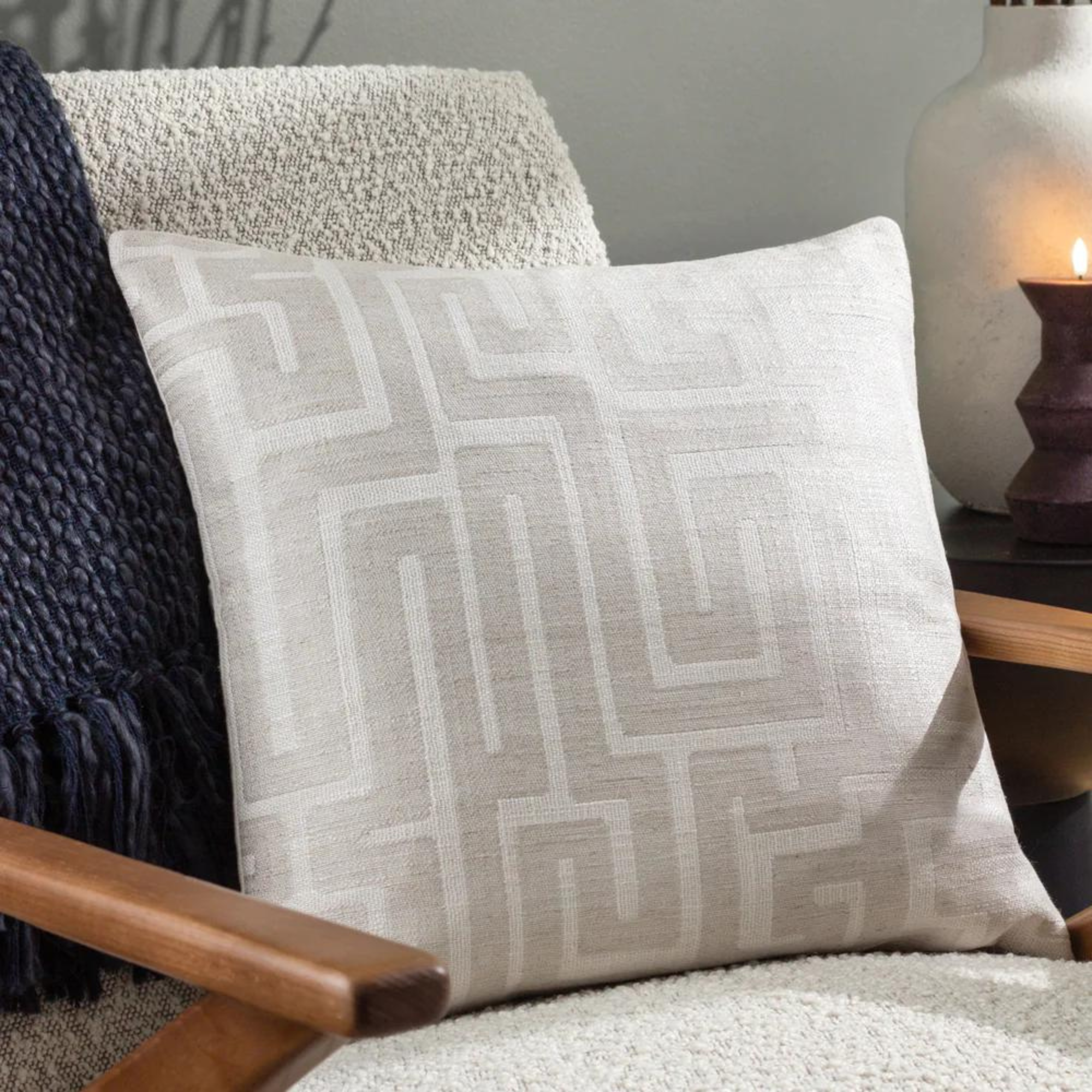 Coussin Lauder en blanc