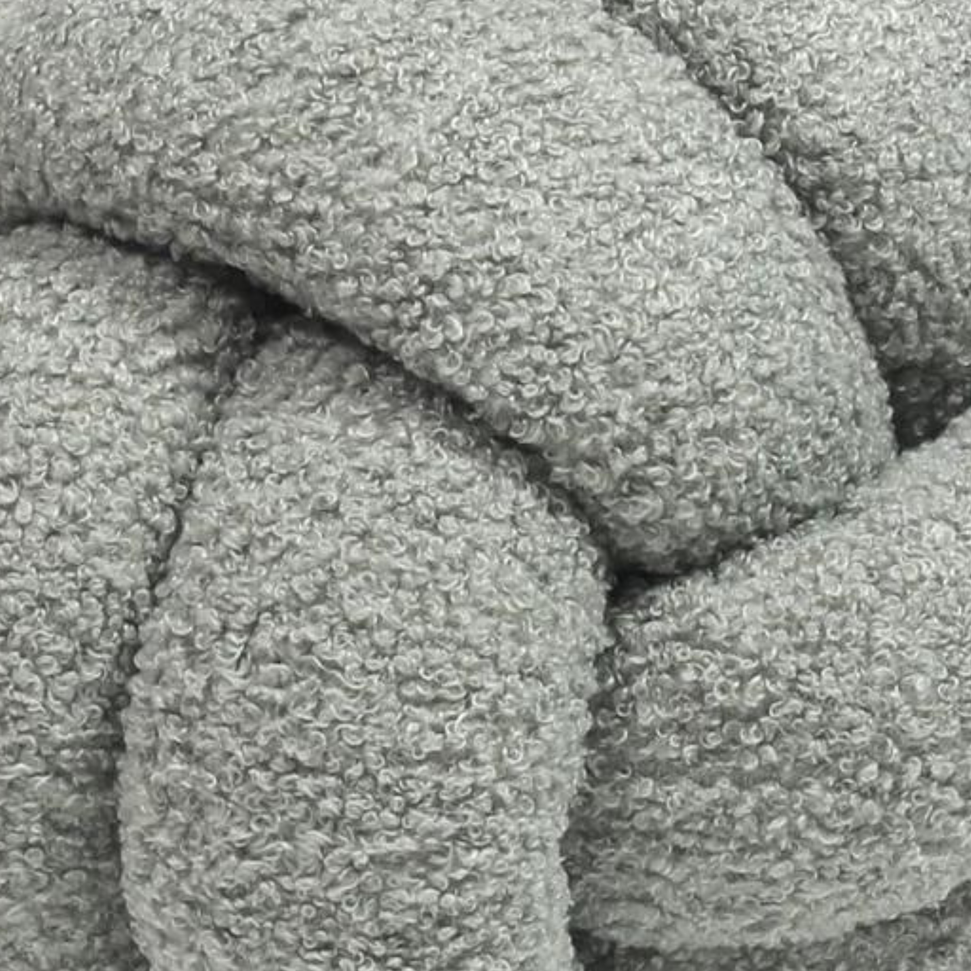 Coussin polaire Boucle Knot argenté