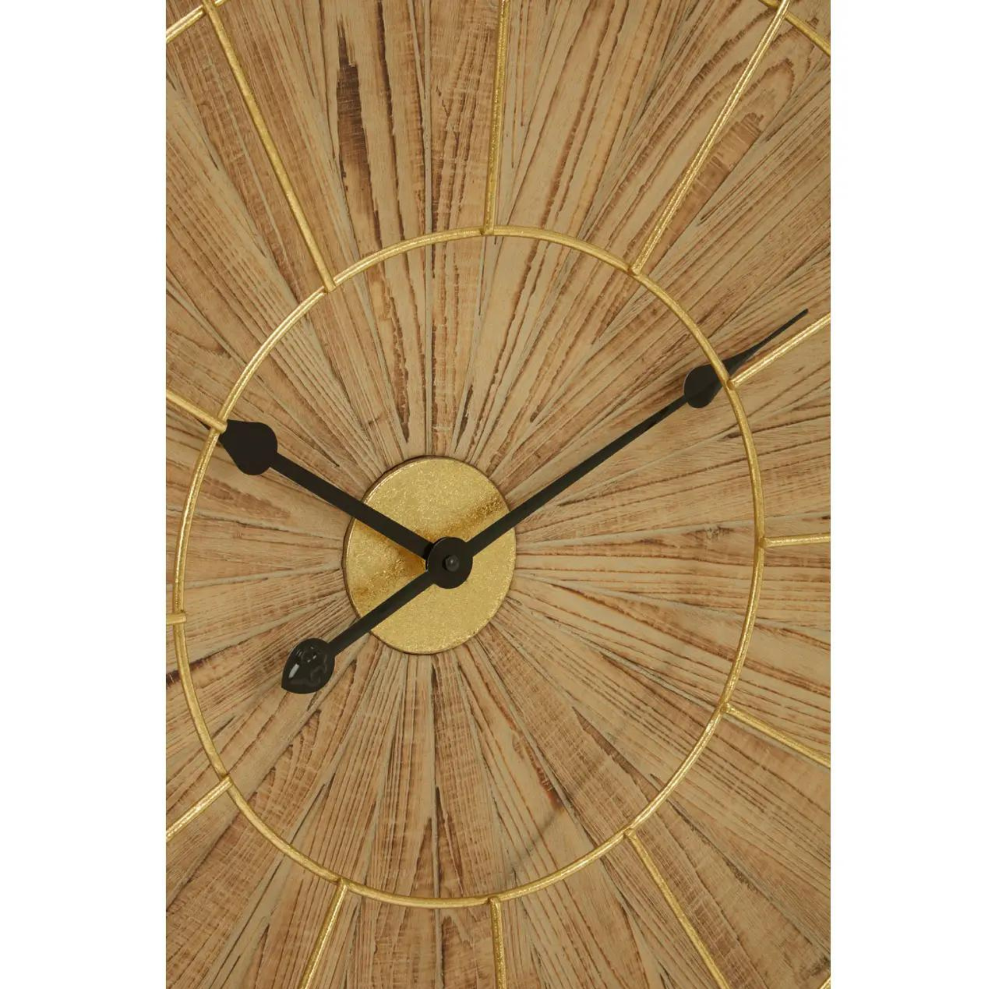 Horloge murale Yaxi avec cadran en bois naturel