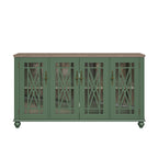 Buffet d'appoint de cuisine en bois de style vintage de 63 po de largeur