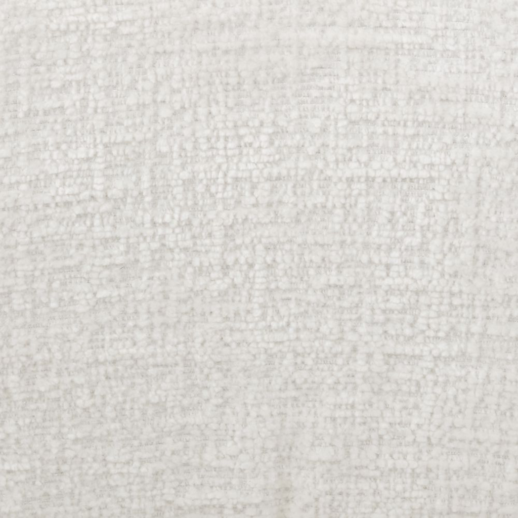 Chaise de salle à manger Rhea en tissu blanc avec cadre noir