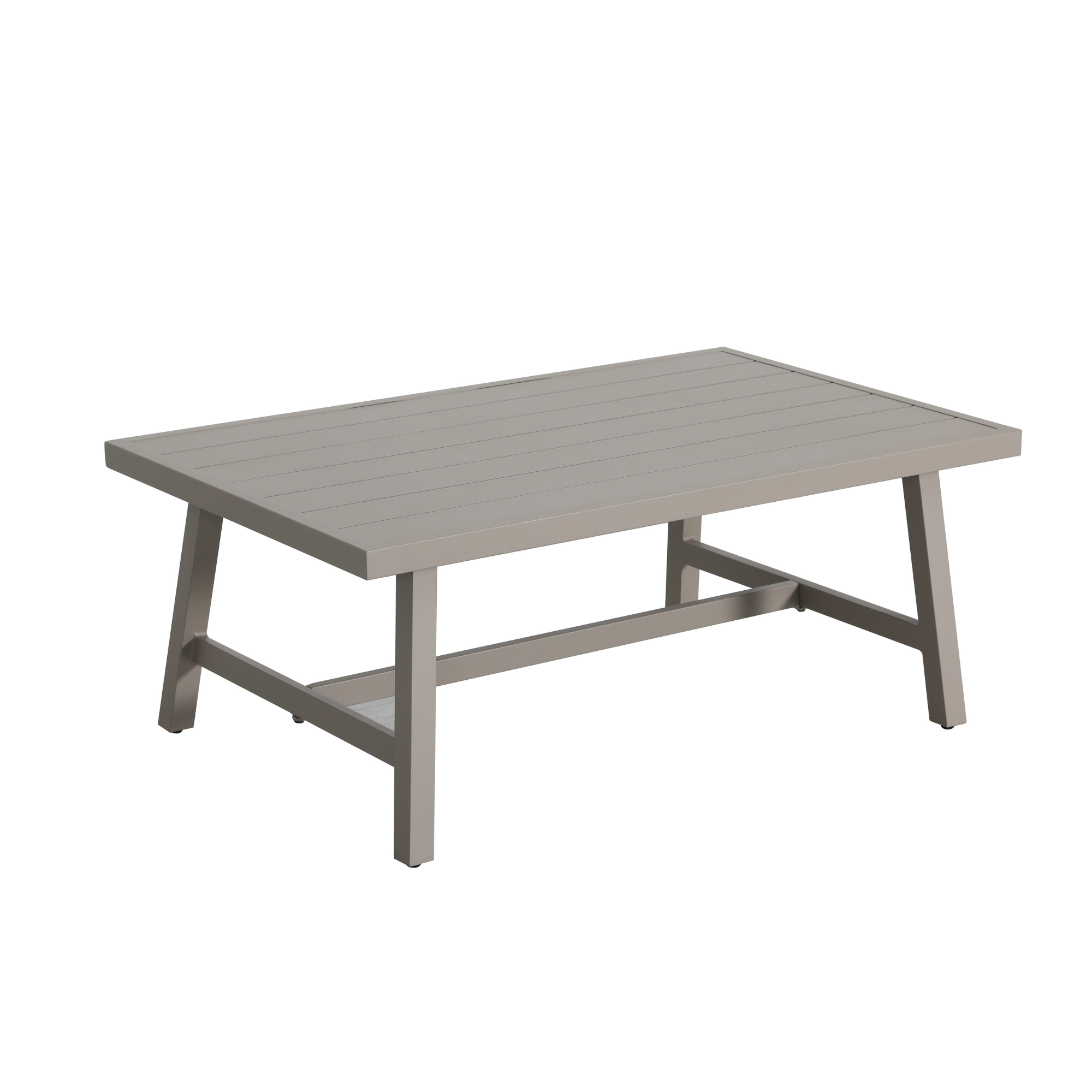 Ensemble de canapés 5 places en aluminium beige Sicile avec coussins beiges