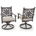 Ensemble de salle à manger de patio en aluminium moulé de 7 pièces de MAISON ARTS avec table rectangulaire extensible et 6 chaises en aluminium moulé