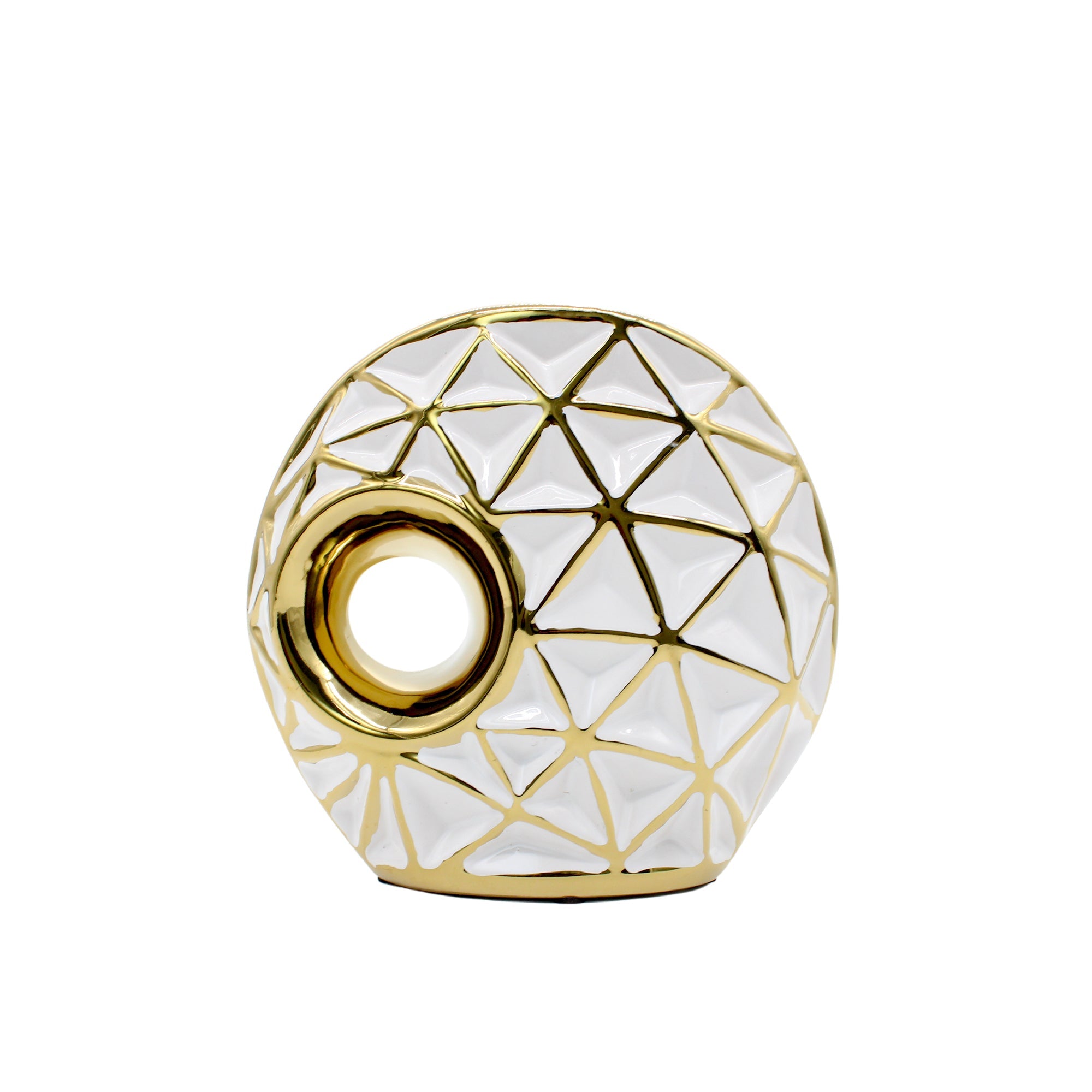Petit vase rond avec détail en trou de serrure