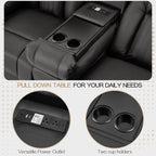 Canapé inclinable manuel AECOJOY pour camping-car, siège de cinéma maison en polyuréthane avec console