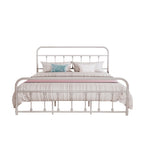 Cadre de lit plateforme en métal vintage simple Alazyhome, montage facile