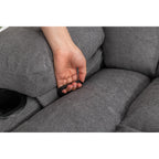 Fauteuil inclinable pivotant beige avec massage, chauffage et chargement USB