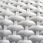 Ensemble de patio pivotant et planeur en osier Biloxi Outdoor White (3 pièces)