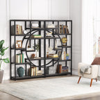 Bibliothèque industrielle à 5 étagères pour chambre, salon, bureau