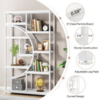 Bibliothèque industrielle à 5 étagères pour chambre, salon, bureau