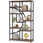 Bibliothèque industrielle à 5 étagères pour chambre, salon, bureau