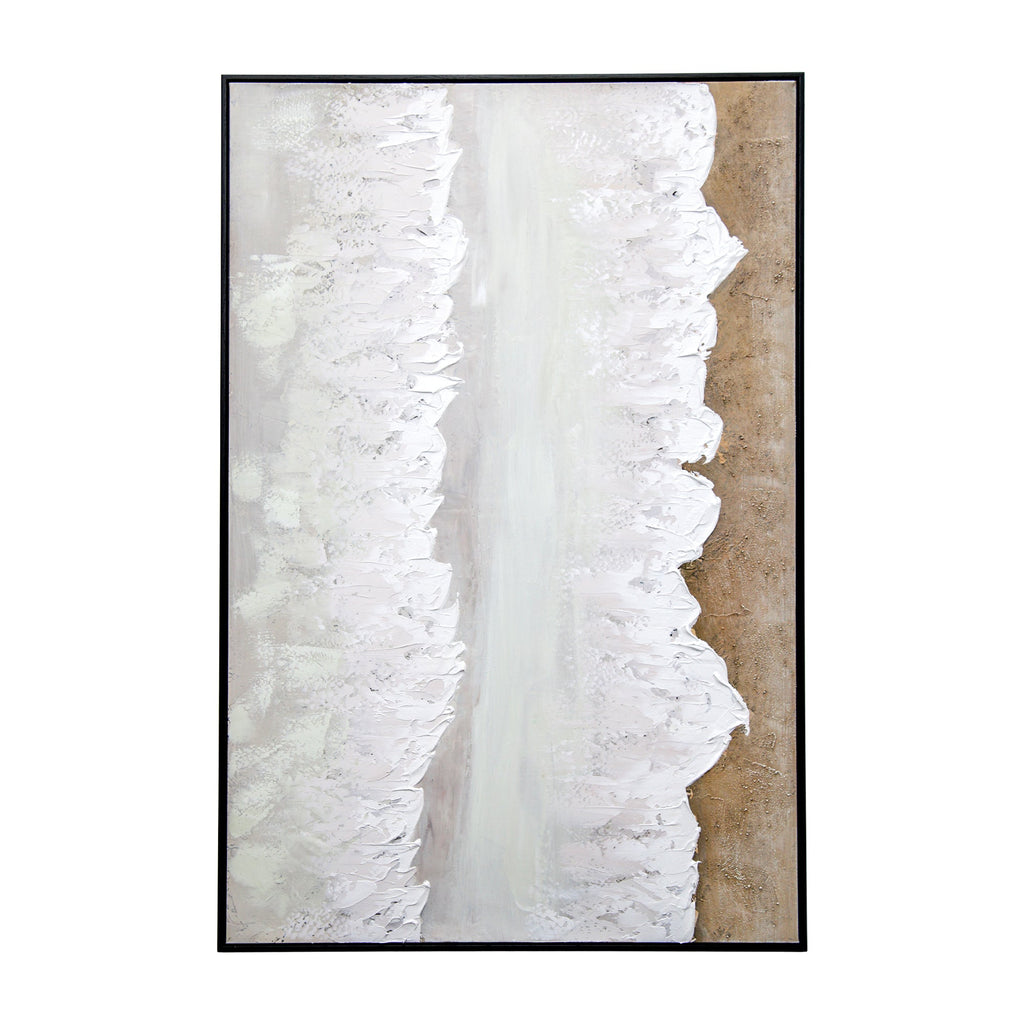 Toile peinte dans des tons naturels et calmes de plage