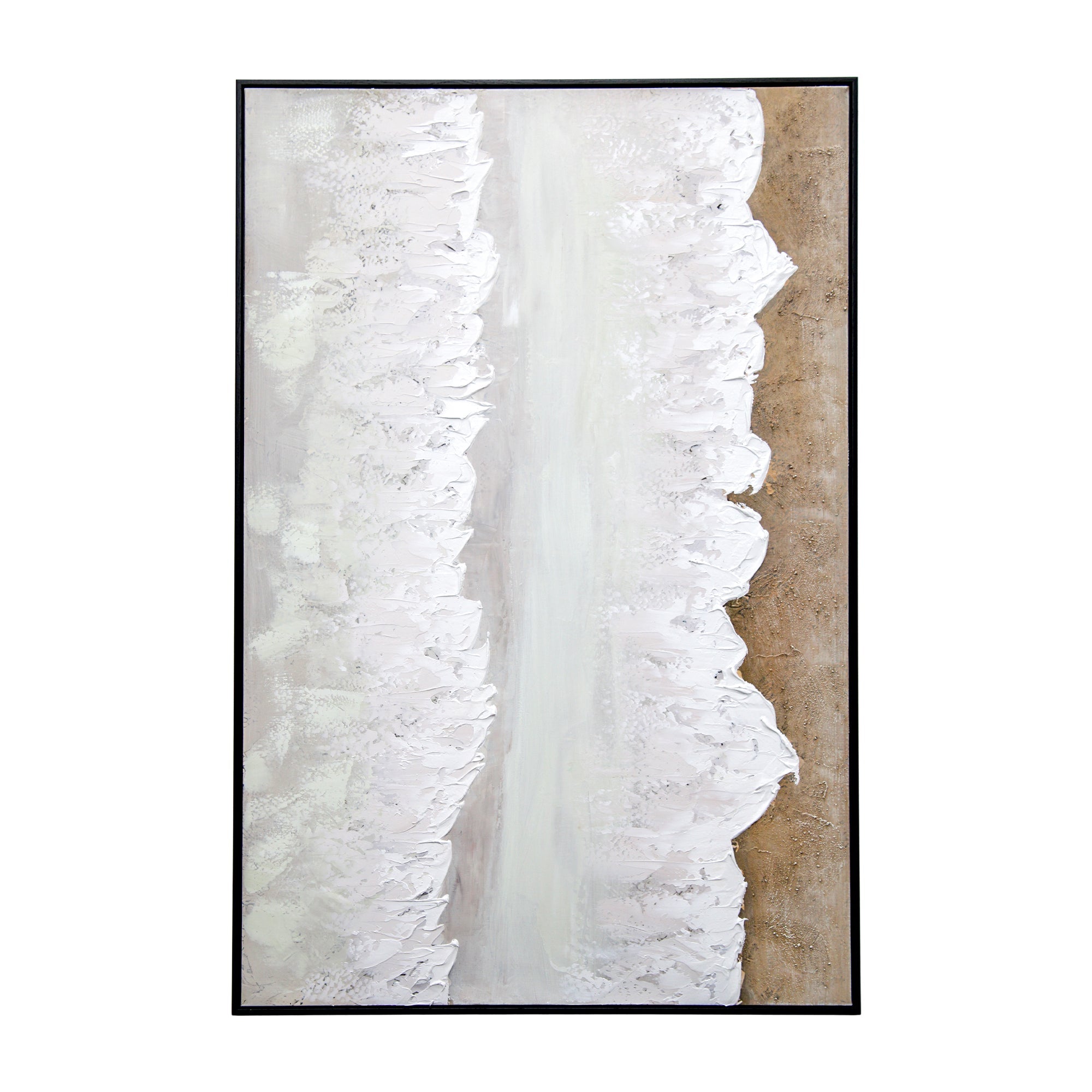 Toile peinte dans des tons naturels et calmes de plage