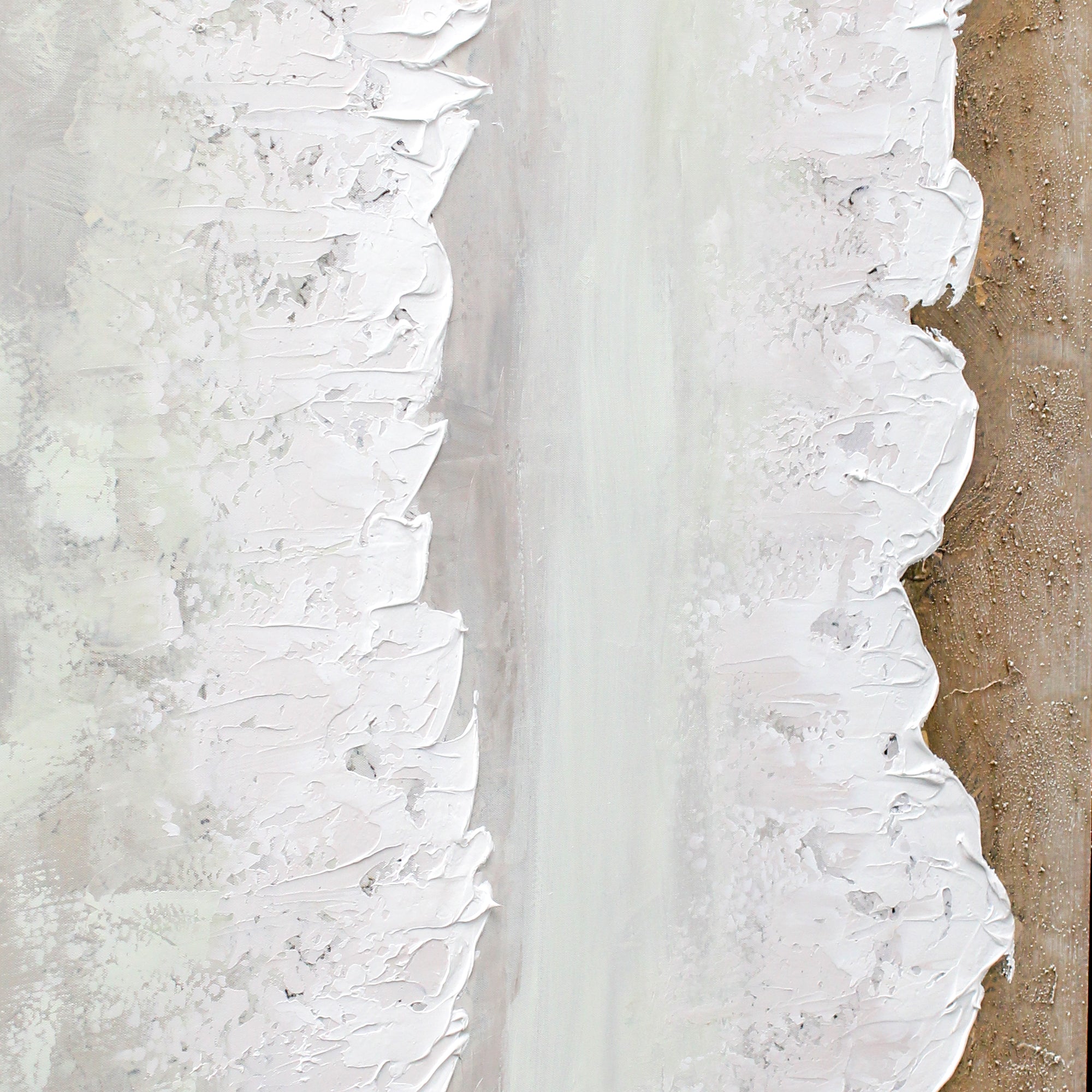 Toile peinte dans des tons naturels et calmes de plage