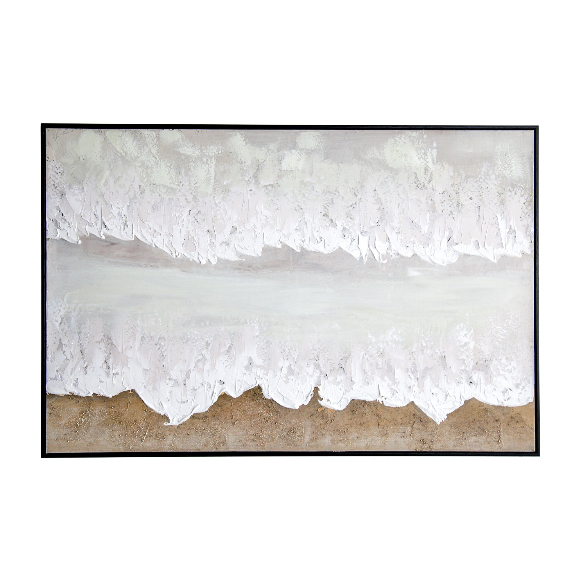 Toile peinte dans des tons naturels et calmes de plage