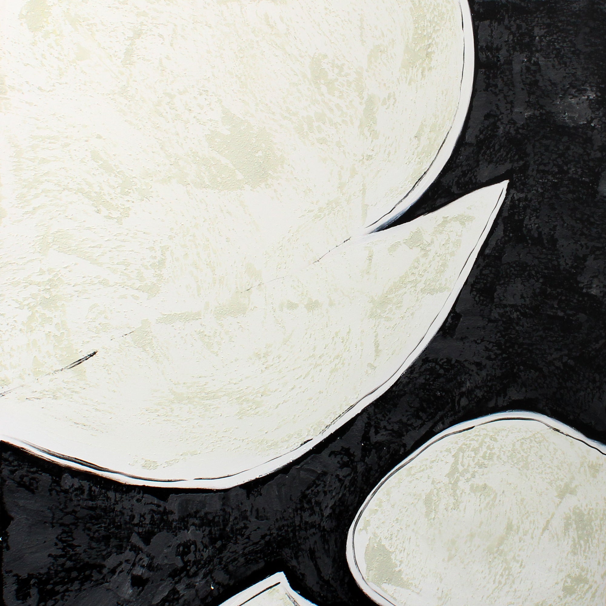 Art mural encadré noir et crème