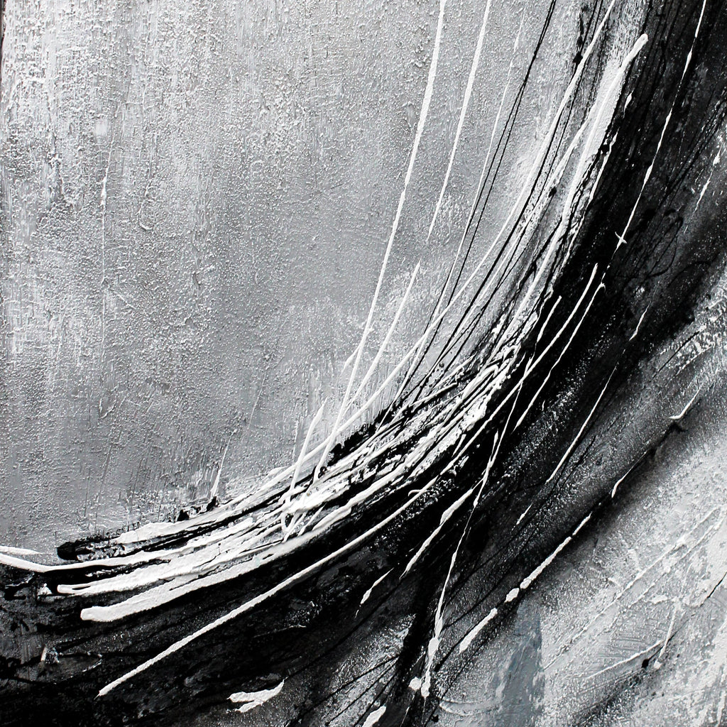 Toile encadrée noire contrastée noir et blanc 