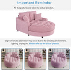 Canapé-lit en chenille, canapé-lit rembourré avec dossier capitonné et 2 coussins amovibles pour le salon