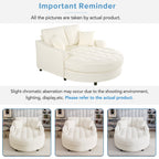 Canapé-lit en chenille, canapé-lit rembourré avec dossier capitonné et 2 coussins amovibles pour le salon