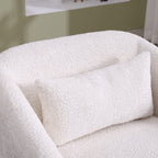 Fauteuil pivotant en chenille, canapé d'appoint confortable à 360 degrés pour salon, chambre et bureau avec coussin amovible