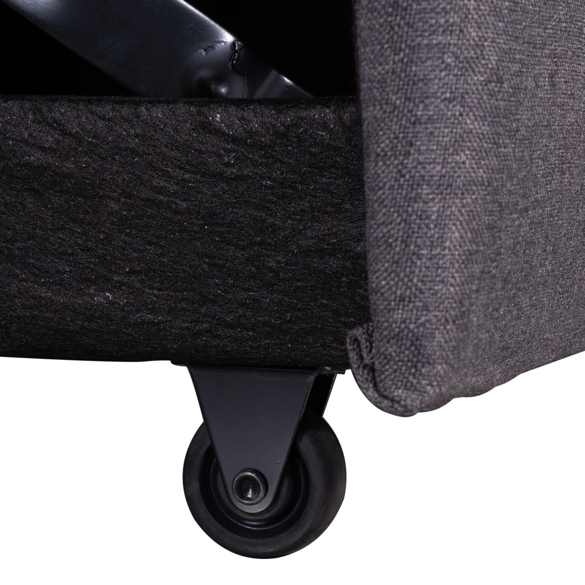 Canapé convertible en L avec lit gigogne et espace de rangement, 2 coussins d'appoint