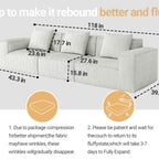 Canapé convertible en bloc de tofu