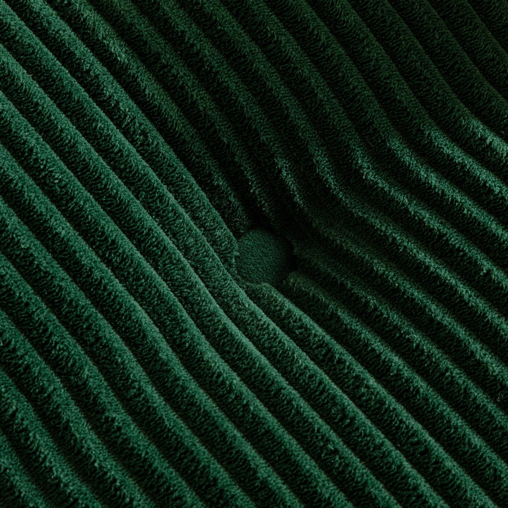 Canapé pouf rembourré en velours côtelé et mousse à mémoire de forme avec pouf - 48,4 L x 67,7 l x 24,4 H