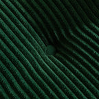 Canapé pouf rembourré en velours côtelé et mousse à mémoire de forme avec pouf - 48,4 L x 67,7 l x 24,4 H