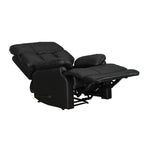 Fauteuil inclinable manuel extensible avec repose-pieds en cuir véritable marron de qualité supérieure Davin