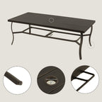 Ensemble de salle à manger de patio en aluminium EGEIROS LIFE AluLux 9 pièces avec 2 chaises pivotantes, 6 chaises et coussins lavables