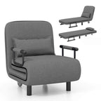 Fauteuil convertible pliant avec dossier réglable