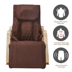 Fauteuil inclinable à air comprimé avec fonction massage complète, fauteuil de relaxation réglable à bascule avec coussin en coton