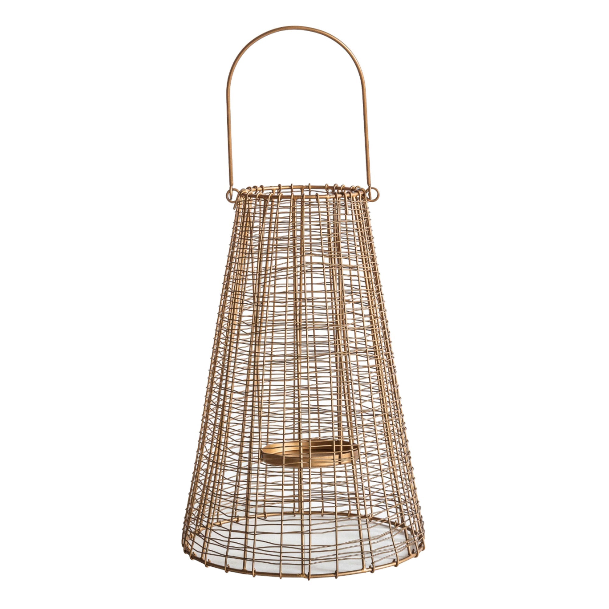 Lanterne à bougie Boho Wire Gold