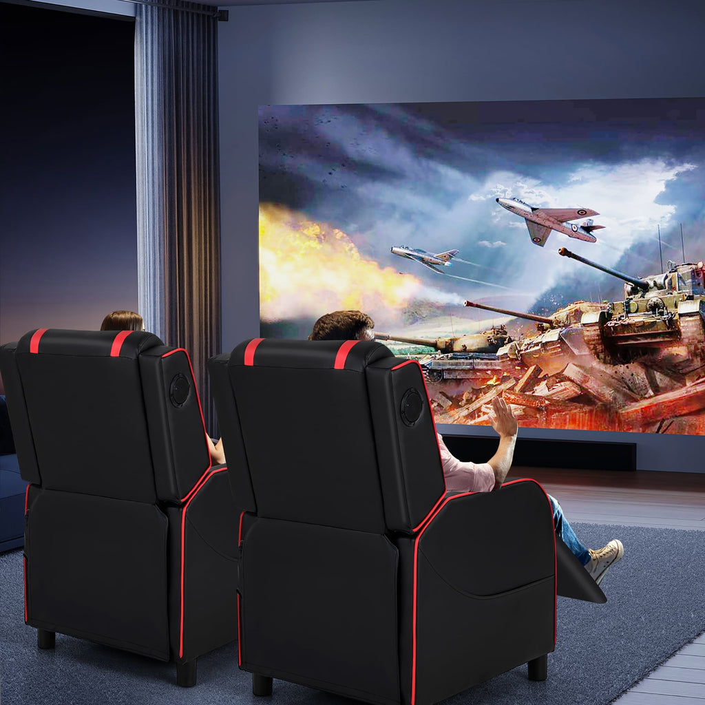 Fauteuil de massage inclinable Gymax en cuir synthétique