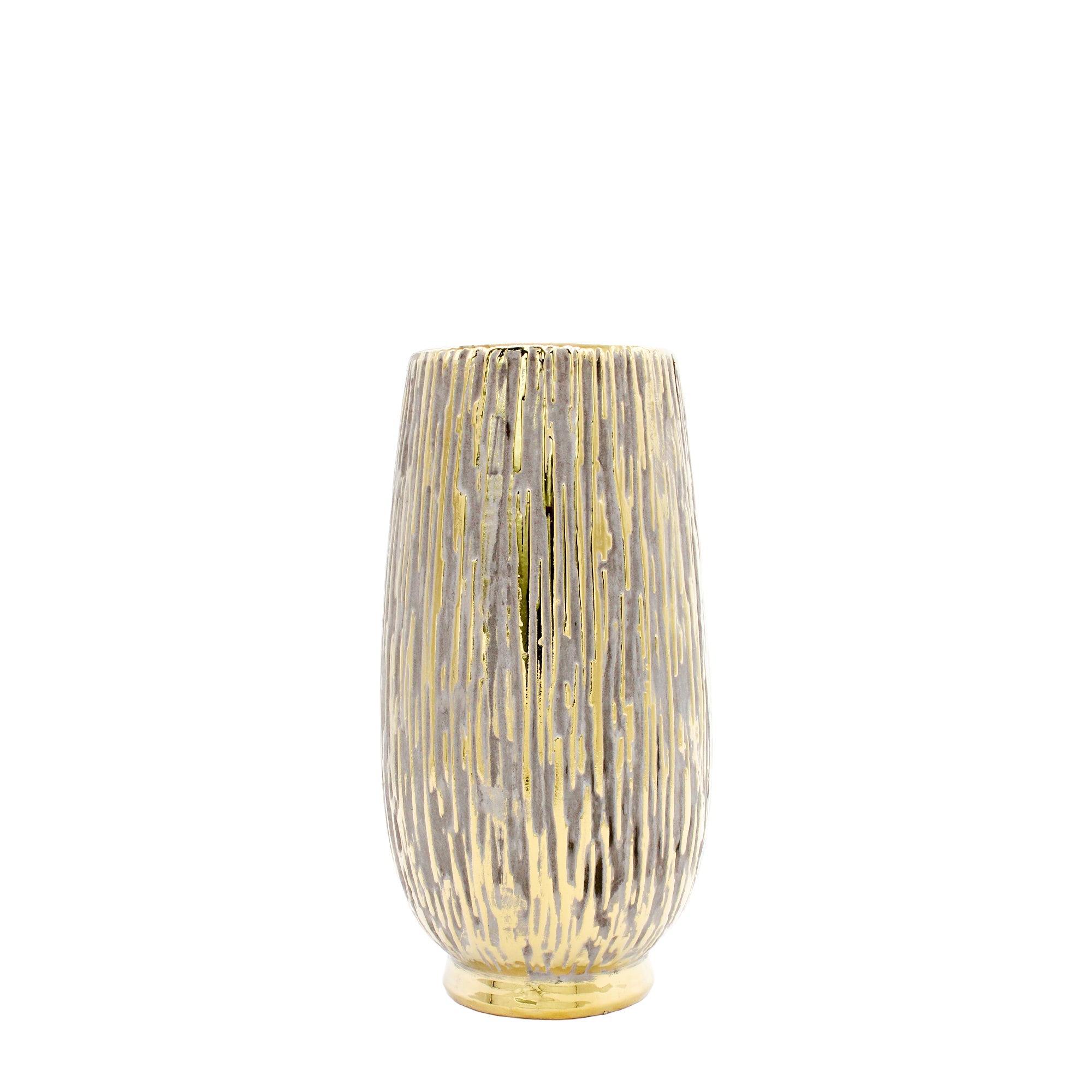 Vase courbé moyen avec pied doré