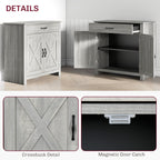 Buffet style grange HOMCOM 32, meuble de rangement buffet, bar à café pour salon ou entrée