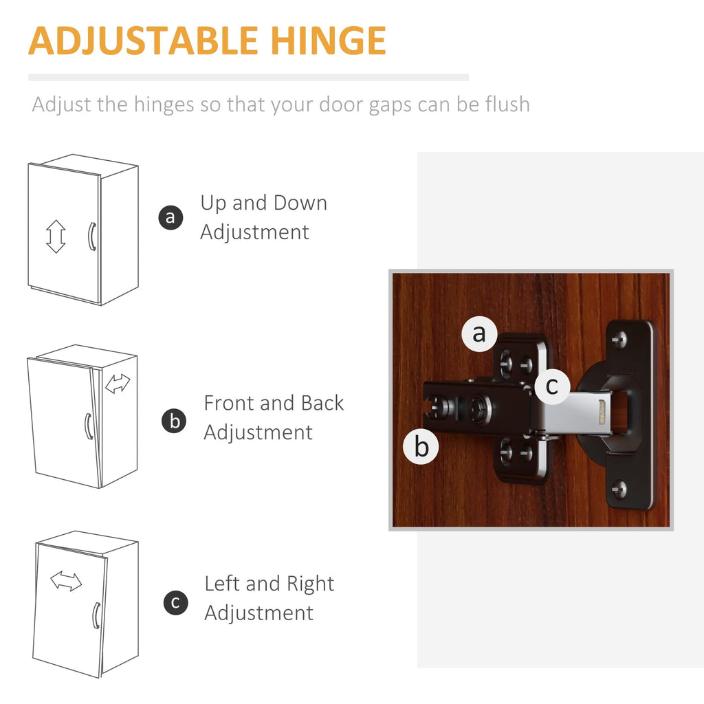 HOMCOM 63 Garde-manger de cuisine à 2 portes, meuble de rangement indépendant avec étagères à 5 niveaux et 2 étagères réglables pour salle à manger