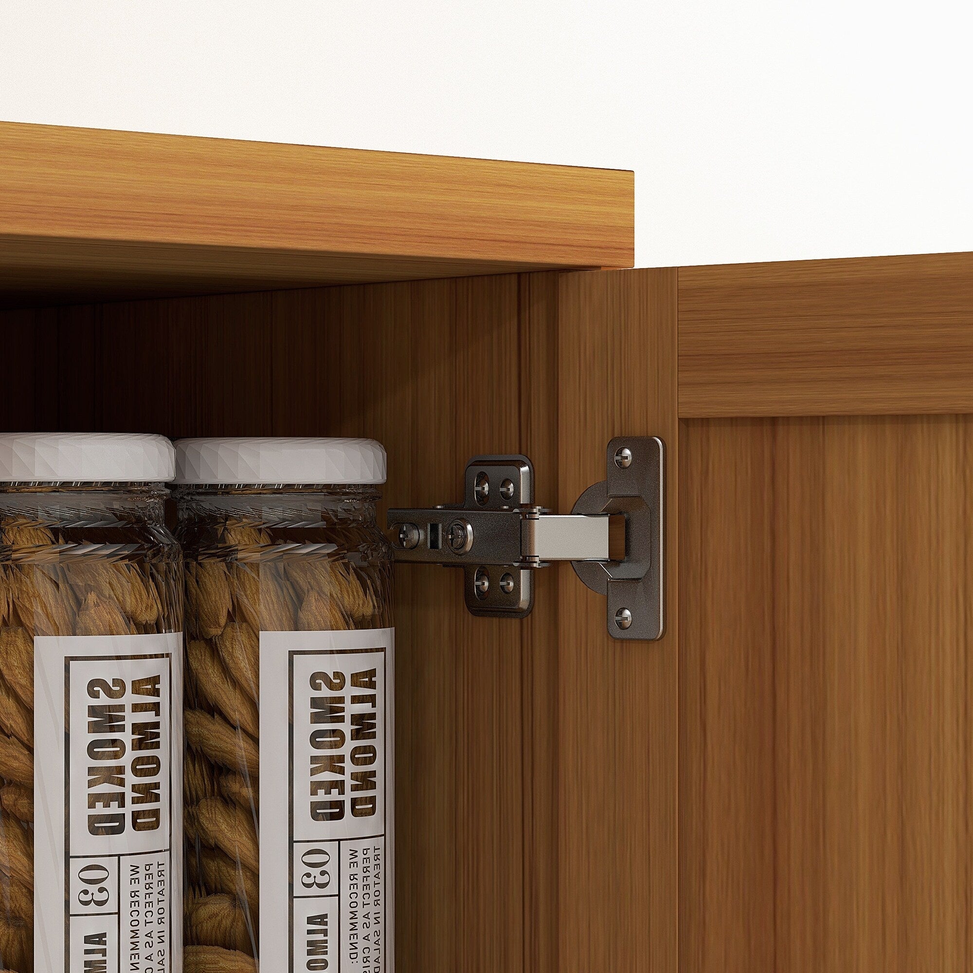 HOMCOM 63 Garde-manger de cuisine à 2 portes, meuble de rangement indépendant avec étagères à 5 niveaux et 2 étagères réglables pour salle à manger