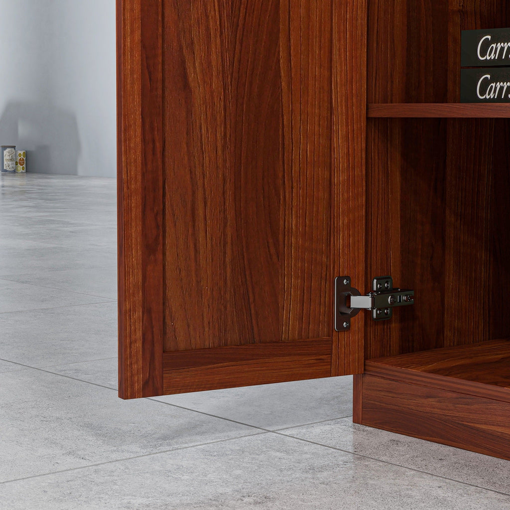 HOMCOM 63 Garde-manger de cuisine à 2 portes, meuble de rangement indépendant avec étagères à 5 niveaux et 2 étagères réglables pour salle à manger