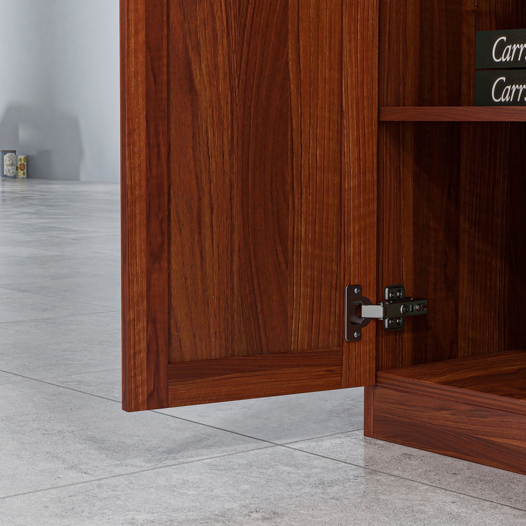 HOMCOM 63 Garde-manger de cuisine à 2 portes, meuble de rangement indépendant avec étagères à 5 niveaux et 2 étagères réglables pour salle à manger