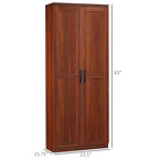 HOMCOM 63 Garde-manger de cuisine à 2 portes, meuble de rangement indépendant avec étagères à 5 niveaux et 2 étagères réglables pour salle à manger