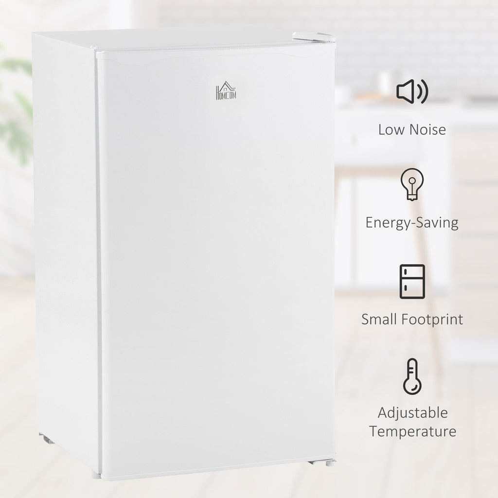Mini-réfrigérateur compact HOMCOM de 3,2 pi³ avec congélateur, porte simple et thermostat réglable pour chambre à coucher