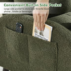 Fauteuil d'appoint HOMYKA avec dossier réglable et pouf de rangement